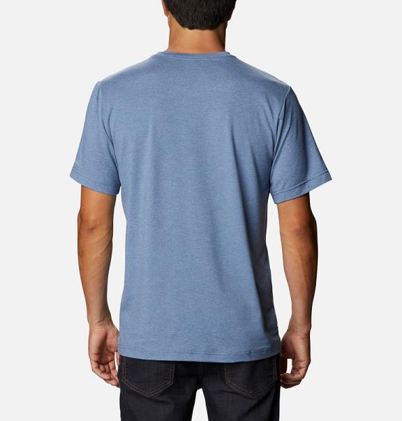 Columbia Tech Trail T-Shirt Blue For Men's NZ5342 New Zealand